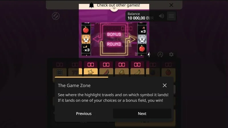 Lion Zama Fruits Bonus Spins - verzamelen van Scatter-symbolen en trigger van de speciale modus