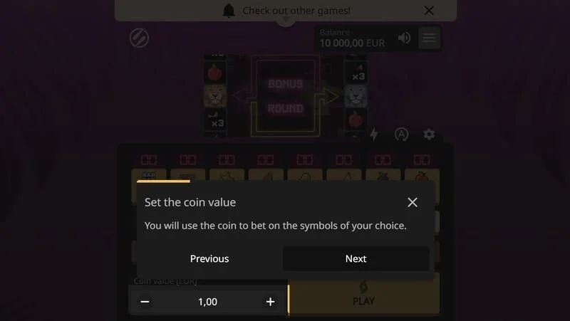 Lion Zama Fruits Bonus Spins - start van de Bonus Spins featuremodus van de serie